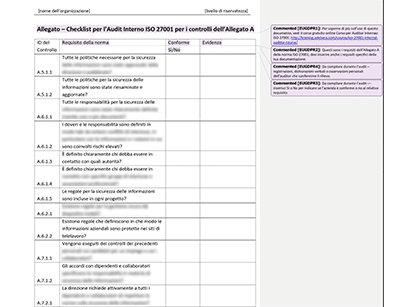 Checklist per l’Audit Interno ISO 27001 - Advisera